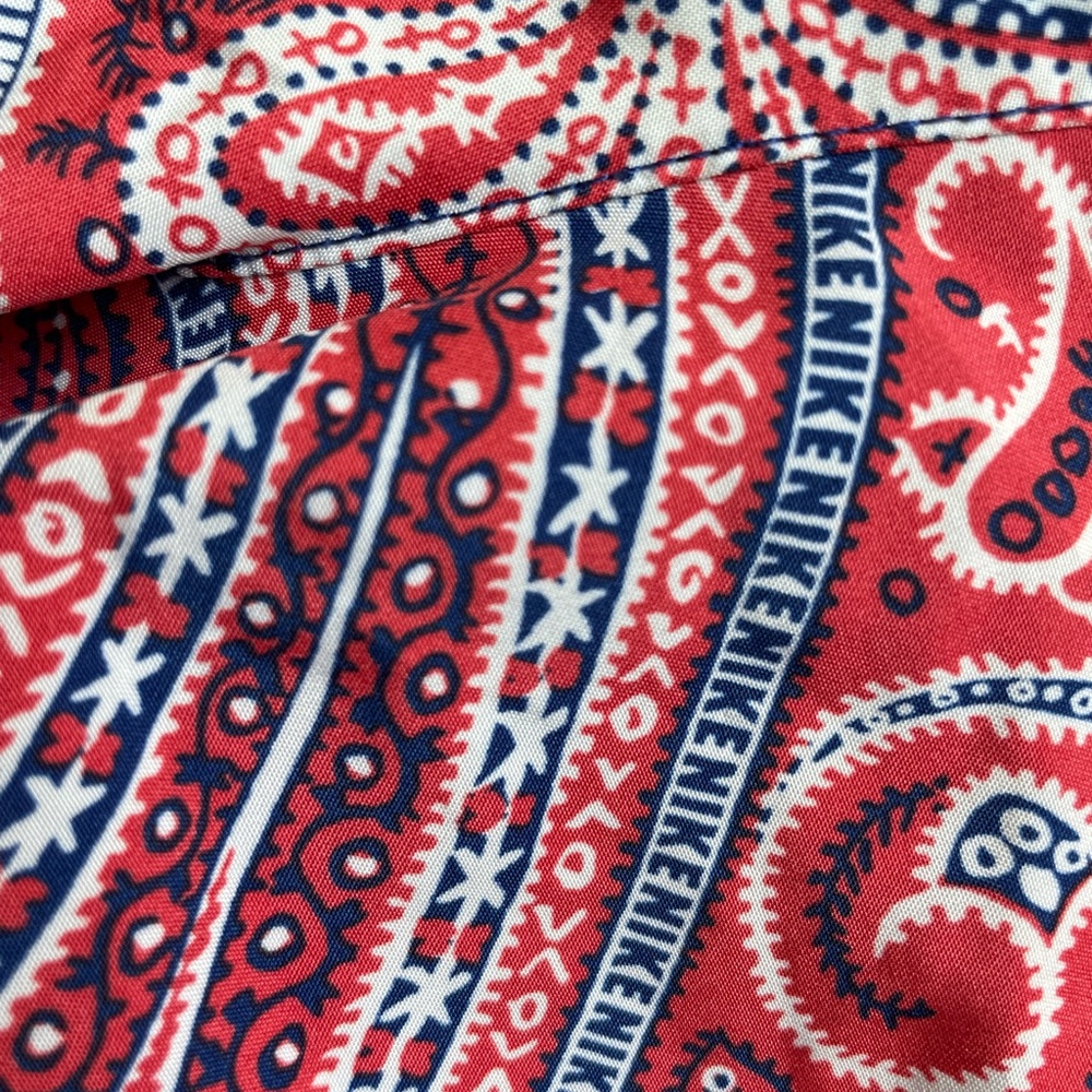 Nike red and blue paisley print tempo DriFit athletic drawstring shorts. Size S - Picture 6 of 6